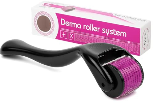 Derma Skin Roller, Skin Care Facial Needle Face Roller, Beard and Healthy Hair Growth Roller, Face Derma Roller with Titanium 540 Needles for Skin and Hair regeneration Scar, Face care derma (1.5MM)