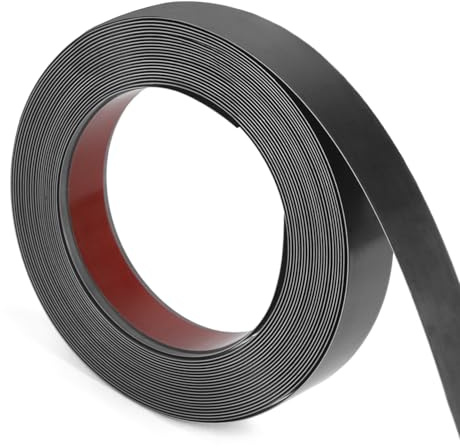 QWORK® 20mm x 8m Zierleiste Selbstklebend - Schwarz, Edelstahl mit Spiegeleffekt-Finish - für Kamin, Spiegelrahmen, Möbel & Dekoration