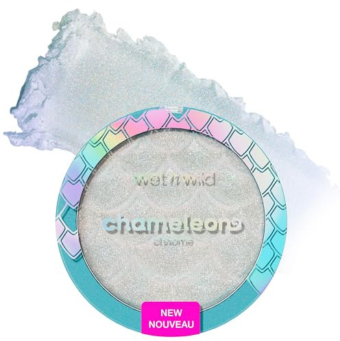 Wet n Wild Chameleon Chrome Highlighter in Polvere, Pigmenti Iridescenti per un Cambio Dinamico del Colore, Texture Liquida-a-Polvere per Applicazione Semplice, Formula Modulabile, Venus Swing