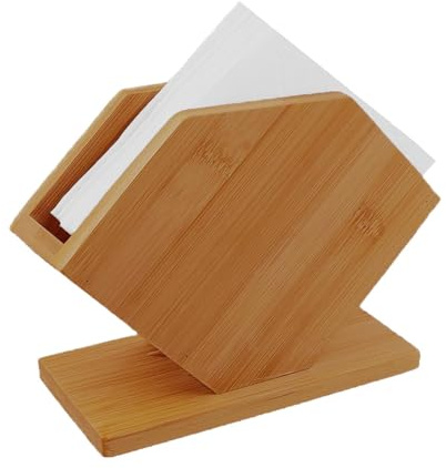 Servilletero de madera | Cortijo rústico Napkins Holder para mesas, único soporte para caja de pañuelos cosméticos con diseño geométrico para el vertical