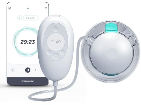 Elvie Stride 2 Individual – Sacaleches Eléctrico Manos Libres con Motor Silencioso de Grado Hospitalario – Extractor de Leche Materna Inteligente, Copas de Silicona Suave, Portátil y sin BPA