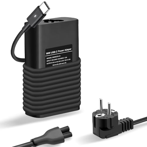 ZJWDATG 90W USB C Chargeur Compatible avec Dell Chromebook 3100 3400 5190 XPS 13 15 17 Latitude 3400 3500 5300 5400 7390 7400 2 en 1 Precision 3540 3560 5550 Inspiron 7486 et Autres