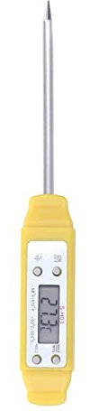 Ejoyous Digital Meat Thermometer for Cooking Grilling, Automatic Calibration Pen Pocket Thermometer for Kitchen BBQ Outdoor Camping, Yellow