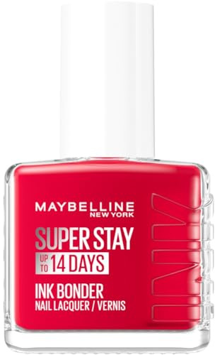 Maybelline New York Super Stay Ink Bonder Nagellack 008 Passionate Red – langanhaltender Nagellack für starke Nägel und intensive Farbe, 12.3 ml