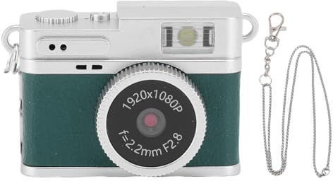 Dpofirs Small Vintage Digital Vintage Digital Camera, 1080p FHD 128 Go Memory, LED Light 6 Filtres, 0,96 Écran, Caméra de Poche Portable de Type C pour Enfants Adults Travel Vlog (Green)