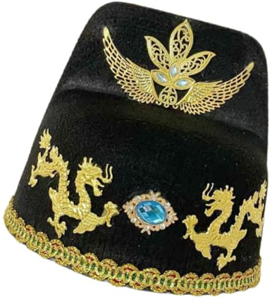 [Kfwfuaee] Chapeau chinois Wuxia et chapeau d'Halloween officiel chinois pour fêtes et festivals sur le thème chinois