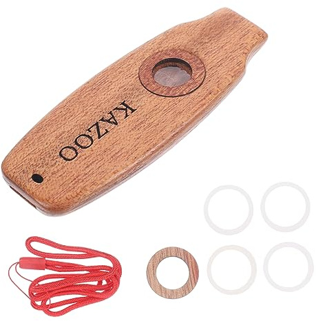 Toddmomy Kazoo Instrument Tragbar Holz für Kinder und Anfänger Musikalisches Zubehör für Gitarre und Ukulele