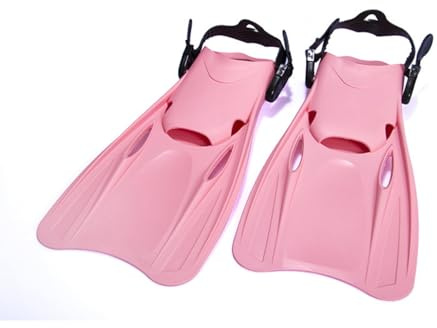 ENEN Pinne Corte Nuoto Piscina Regolabili Taglia 30-46, Pinne Snorkeling in Silicone Morbide per Allenamento Unisex per Bambini e Adulti Uomini Donne per Nuoto Snorkeling (M(35-39),F03 rosa)