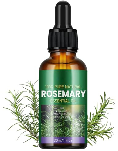 Huile de romarin pour cheveux - Formule végétale naturelle - Huile de romarin pour améliorer le soin des cheveux et du cuir chevelu - Contient de la biotine pour favoriser et renforcer les cheveux