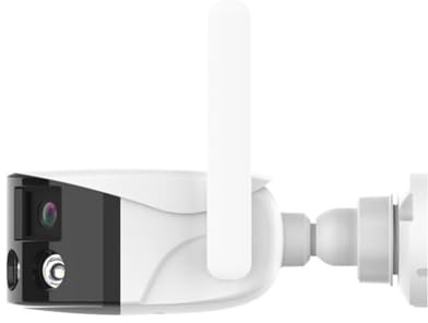 Fangxuee Telecamere di Sorveglianza Wi-Fi da 4MP 2K con Visione Notturna A Colori, Telecamera di Protezione di Sicurezza CCTV Grandangolare da 180 Gradi Facile Installazione
