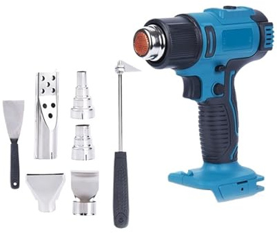Pistola De Calor Inalámbrica, Pistolas De Aire Caliente, Secador De Pelo Industrial, Pistola De Calor Eléctrica De Mano, Temperaturas Ajustables For Batería De 18V FáCil De Usar
