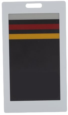 ASHATA Elektronische Ausweishalter, 3,7-Zoll-NFC-E-Paper-bearbeitbarer Smart-ID-Ausweis, E-Paper-Bildschirm-Visitenkarten-Preisschild mit Rotem Schlüsselband für Mitarbeiterstudenten
