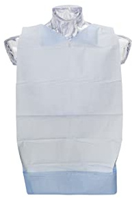 Abena Self Adhesive Disposable Adult Bib with Pocket - Pack of 100, White, M