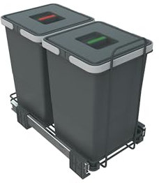 Elletipi PF01 34A2 Pattumiera Differenziata Estraibile per Base