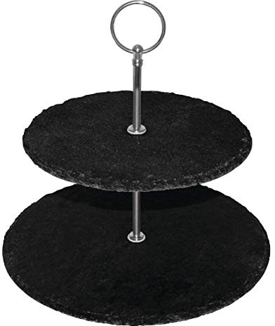 Olympia Slate Etagere - 2 Tier 250mm