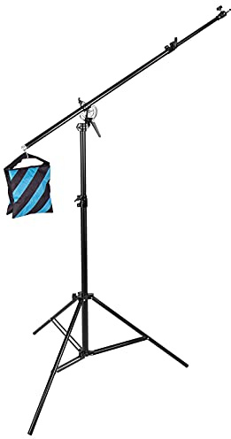 BeMatik - Soporte para Foco de Estudio fotográfico de 400 cm de 3 Secciones Tipo Jirafa