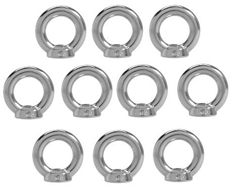 Versandbox24 10 Stück Ringmuttern Edelstahl A4 M8 ähnlich DIN 582 Zurroese Bügelmutter gegossene Form Ringschraube