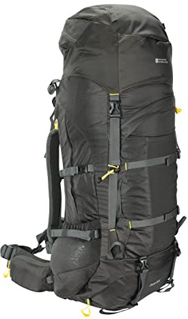 Mountain Warehouse Inca Extreme Rucksack - 80 Liter - Verschleißfest, strapazierfähig, Rucksack aus Polyester-Ripstop, Regenabdeckung - Für ganzjähriges Reisen, Camping, Herbst Braun Einheitsgröße