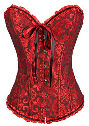 SxyBox Corset Mujer Medieva Burlesque Corsé y Bustier para Fiesta Navidad y Halloween Carnaval