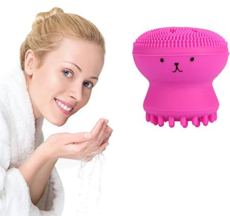 MOUMOUTEN Cepillo Facial Silicona Pulpo Limpieza Profunda Efecto Lifting | Diseño en forma de pulpo para generar espuma, limpia impurezas y realiza masajes lifting en la piel del rostro.
