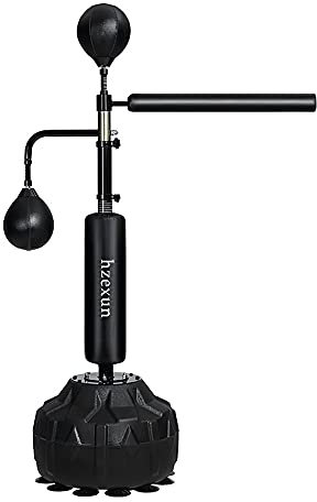 hzexun Boxkugel Stand Boxsack 360° Reflexstange Verstellbare Höhe Freistehend Stabile Basis Für Box- Und Fitness-Enthusiasten