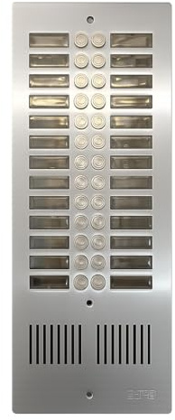 PULSANTIERA CITOFONO ALLUMINIO ANTIVANDALO 2 FILE, 24 PULSANTI ELTAS AV2024