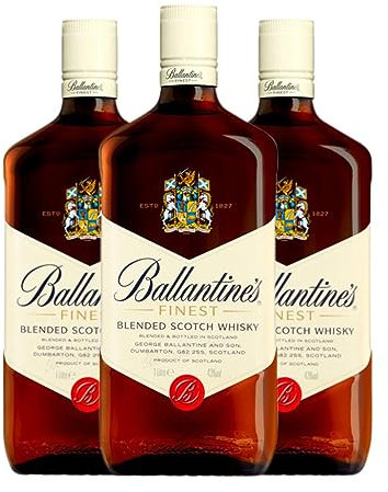 Whisky Blended Ballantine's Botella Misil 1 L (Caja de 3 Botella Misil de 1 L)
