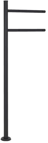 ML-Design Support Piédestal pour Boîte aux Lettres Anthracite en Acier Inoxydable Revêtu par Poudre Rond Hauteur Totale 120 cm Autoportant Poteau Pied de Boîte aux Lettres Résistant aux Intempéries