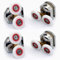 Rotelle doppie per porta della doccia da 25 mm, 4 pezzi, con viti e blocco anti-collisione, per porte in vetro da 4 mm a 8 mm