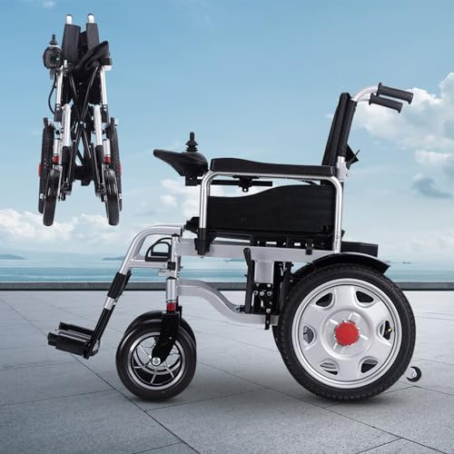 Fauteuil roulant électrique pliable – Puissance légère de 500 W, portée de 40 km – Fauteuil roulant de voyage portable et durable pour personnes âgées – Fauteuils roulants motorisés pour adultes