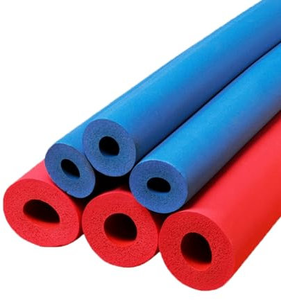 Rot/Blaue Frostschutzschaum-Rohrisolierung Für Griffgriffstütze,Industrielle Schaumstoffschlauch,Schaumstoffrohre Schutz Für Trampolinstangen ID 6mm,16mm,20mm,25mm,1.8m Länge ( Farbe : Blau , Größe :
