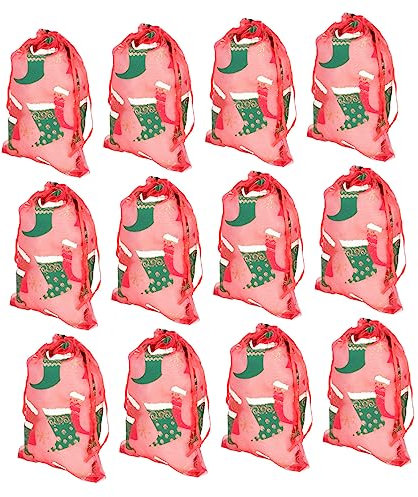 JECOMPRIS 25stücke Geschenksäckchen Aus Organza Mit Kordelzug Weihnachtliche Süßigkeitenbeutel Für Snacks Geschenke Und Dekoration
