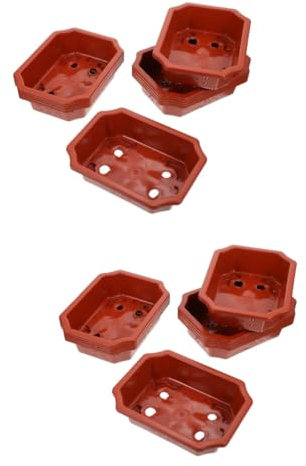 Sosoport 20stücke Kunststoff Blumentöpfe Braun Einfache Design-blumentöpfe Für Innen Und Außenbereich Für Bonsai Und Gartenpflanzen Langlebig Und