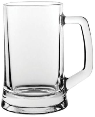Glass Large Straight Sided Tankard - 670ml 670ml Clear Height 15.4cm x Width 10.2cm