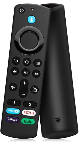 Télécommande vocale Remplacement (3 Gén Pro), Télécommande de Remplacement pour Fire-TV-Stick/Lite/4K Max/4K/TV Cube, pour Insignia/Toshiba/Pioneer Fires Smart TVs