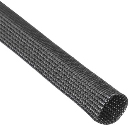 sourcing map Insulation Cable Protector, 33ft-14mm High Temp Fiberglass Sleeve Black