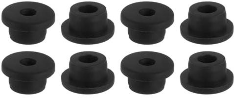 QUARKZMAN 6 Pezzi Occhielli in Gomma 19mm Foro di Perforazione, Passacavi Guarnizione 10mm ID Gommini Passacavo Scrivania Nero Siliconica per Tappo Organizzare Filo Cablaggio Casa Auto