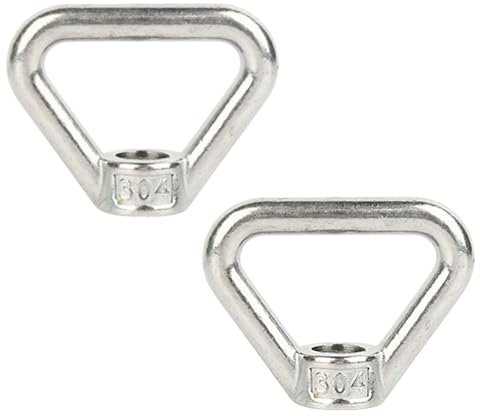 2 pcs of M10 304 Stainless Steel Heavy Duty Lifting Eye nut M10 Triangle Ring Shape Lifting Eye Nut Threaded Nut Fastener