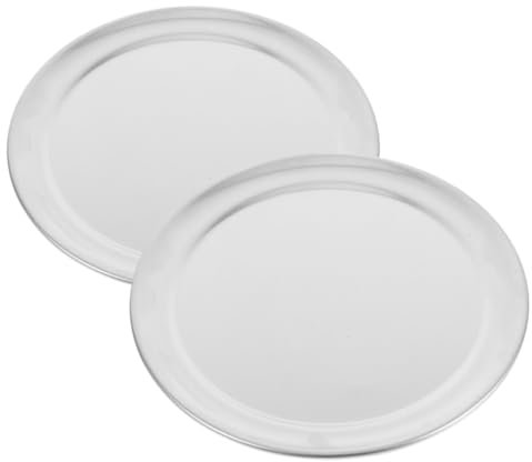 ULTECHNOVO 2pcs Large Round Nonstick Pizza Baking Sheets for Oven Pizza Baking Cooking Pans Crispy Bottom for Serving and Dough in Kitchen