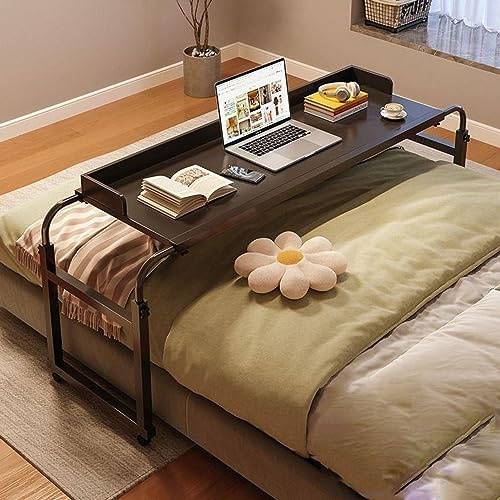 Tavolo da lavoro mobile regolabile, design regolabile in altezza, per camera da letto o soggiorno, portatile e facile da spostare