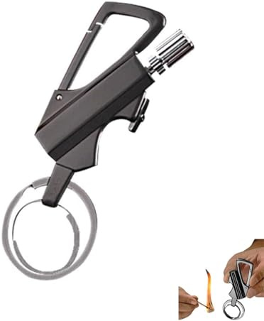 Permanent Match Infinity Lighter with Multitool Keychain Bottle Opener, Portable Multifunctional Keychain Lighter, Waterproof Fire Starter Tool for Sports Outdoor Camping Hiking