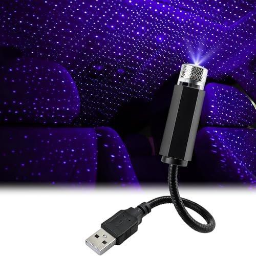 Luci per Tetto Auto, Luce LED a Soffitto a Stelle Notturne, Mini Lampada di Proiezione LED a Stelle Notturne, Luce Atmosferica USB per Interni, Kit per Tetto Stellato per Auto, Proiettore Stellare