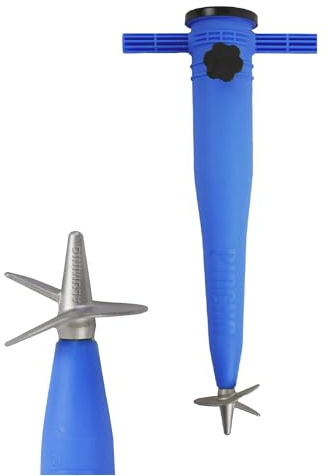 Pincho XL pour parasol avec hélice en aluminium 42 cm haute résistance au vent compatible avec des tubes jusqu'à 50 mm Ajustement universel Idéal plage, champ, jardin, fixation stable et anti-vent