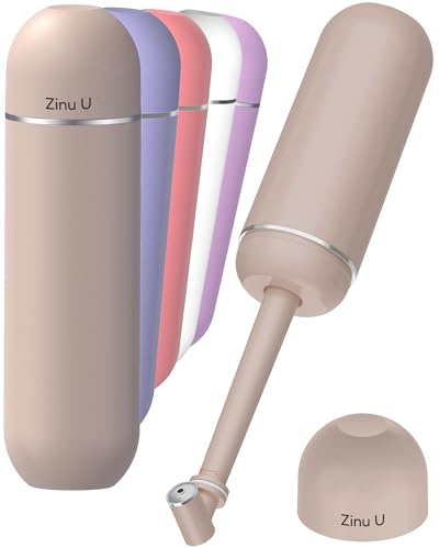 Portable Bidet for Travel & Camping - Manual Squeeze Handheld Peri Bottle for Feminine Hygiene, 3 Leak-Proof Seals, Extendable Sprayer with Rotating Nozzle for Men & Women