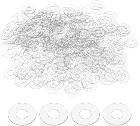QUARKZMAN 300pcs Rondelles Plates PVC M5 5mm DI 12mm DE 0.5mm Épais | Joint D'Étanchéité, Anneau Entretoise Rondelles Métriques, Pour Tuyau D'Eau Robinet Douche Poignées Porte