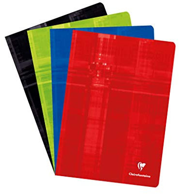 Clairefontaine 3120C Heft (DIN A4, 21 x 29,7 cm, blanko, 90g, 40 Blatt) 1 Stück farbig sortiert