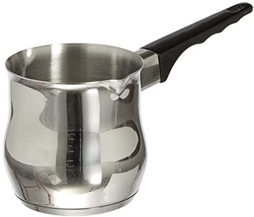 ILSA Caffettiera Turca Omnia, Acciaio Inox 18/10, Induzione, Capacità cl 35, Tazze 4