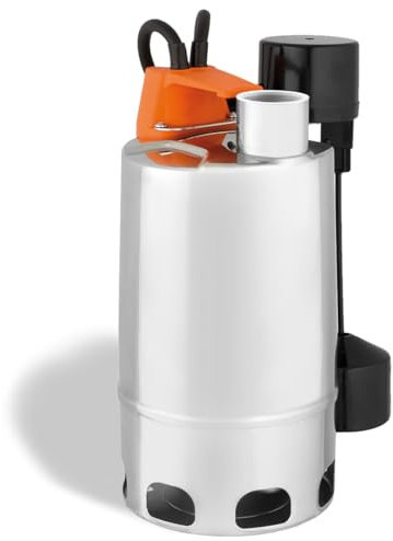 Pompa sommersa per acque sporche ad aspirazione piatta POMPA DI DRENAGGIO POMPA CARATTERISTICHE POMPA A TRIPLO POMPA Pompa DRAIN-VORTEX-550-GM GALLEGGIANTE MAGNETICO IN ACCIAIO INOSSIDABILE