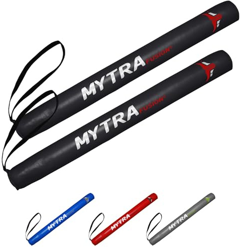 Mytra Fusion Boxningsträningsstickor, tränarträningsboxningsstavar för kampsport, MMA & Muay Thai, Striking Stick-vantar för hastighet, fokus och precisionsträningspar (Black)