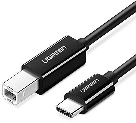 UGREEN Cable de Impresora US241 USB Tipo-C para USB Tipo-B 2m Negro